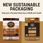 Earth Animal No Hide Stix - Long Lasting Rawhide Free Small Dog Chews Sticks, Venison - 40 Count Extra Value Pack