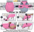 Lelepet Warm Dog Coats for Small Dogs Waterproof Dog Winter Jacket Reflective Pet Fleece Vest Windproof Cold Weather Coats with Adjustable Buckle & Leash Hole, Pink, S