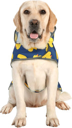 Dog Rain Coat for Large Dogs Waterproof Hooded Rain Jacket with Reflective Strips Leash Hole & Poncho Adjustable Fit (Duck,XL)
