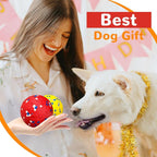 Petcare 2 Pack Dog Balls Toys for Aggressive Chewers Indestructible Tennis Balls for Medium Large Dogs Water Toy Chew Ball Tough Durable Big Dog Toys Bouncing Ball for Dogs to Fetch, Yellow+Red