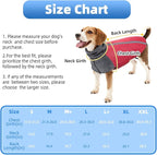 SlowTon Winter Dog Coat, Warm Polar Fleece Lining Doggie Outdoor Jacket with Turtleneck Scarf Reflective Stripe Adjustable Waterproof Windproof Puppy Vest Soft Pet Outfits (M,Red)