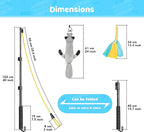 Dog Flirt Pole, Retractable Teasing Stick with Lure, Interactive Dog Toy for Outdoor Training Play Exercise, 40 Inch Flirt Stick for Small Medium Large Dogs