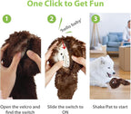 PETGEEK Interactive Dog Ball, Vibrating Dog Ball for with Music and Recording, Enrichment Toys for Dogs to Keep Them Busy, USB-C Rechargeable Squeaky Toys Small/Medium/Large Dogs(Brown)