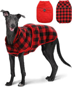 PAWZ Road Dog Winter Coat with 5 Layers Warm Material, Reversible Dog Clothes with 2 Sides, Dog Jacket Outdoor Water Repellent, (Red Plaid 2XL)