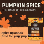 Earth Animal No Hide Stix - Long Lasting Rawhide Free Small Dog Chews Sticks, Pumpkin Spice - 20 Count Value Pack