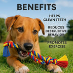 Dog Rope Toys Heavy Chew Toys for Medium & Large Breed Dogs – Durable Rope Toy Set for Teething, Chewing, and Interactive Play(Set of 4 Toys)