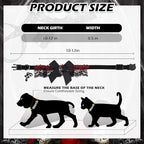 EXPAWLORER Cat Collar Breakaway,Adjustable Soft Velvet Cat Collar with Cross Accessory and Bell,Safety Quick Release Gothic Style Pet Collar for Cat,Kitten,Small Dog
