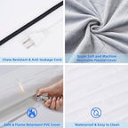 pettycare Pet Heating Pad for Dog Cat, Electric Heating with Steel-Wrapped Cord, 25-Level Timer & 11-Level Temperature Indoor Warming Pads Easy Clean for Puppy Cat Dog XXL 32x20inch