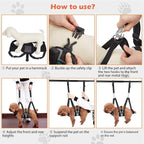 Ownpets Pet Grooming Hammock, Breathable Dog Grooming Hammock with Carabiners, Pet Grooming Harness Sling for Grooming, Hair Nail Trimming Cutting & More (XS)
