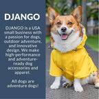 DJANGO Highland Dog Jacket & Raincoat – Water-Repellent, Lined Dog Coat with Hood, Adjustable Fit & Harness Hole – Lightweight Rain & Wind Jacket for Small & Medium Dogs up to 30 lbs (Red, Medium)