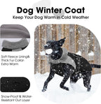 Nanaki Small Dog Coats for Winter Waterproof, Warm Fleece Lining Dog Jacket with Leash Hole, Reflective Cold Weather Puppy Jacket Vest, Easy On Pullover Pet Snow Jacket Male Female, Bulldog, Black M