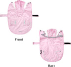 Waterproof Dog Raincoat, Adjustable Reflective Lightweight Pet Rain Clothes with Poncho Hood (Light Pink, X-Large)