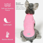cyeollo 2 Pack Fleece Dog Sweater Vest Dog Sweatshirt Reflective Lightweight Doggie Clothes for Small Dogs Girl Pet Apparel Pink, Fuschia, M