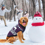 SCENEREAL Dog Sweater for Medium Size Dog Girls Boys, Turtleneck Pullover Winter Puppy Clothes, Christmas Outfits, Pet Sweatshirt Apparel Knitwear for Frenchie, Beagle, Boston Terrier M