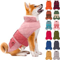 KYEESE Dog Coat Thick Cat Clothes with Pocket Windproof Dog Coats for Small Dogs Waterproof Dogs Jacket with Fleece Lined Soft Pet Sweater for Cold Weather Warm Pet Winter Puffer Coat with Leash Hole