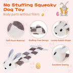Mihachi Dog Squeaky Toys 16 Squeakers for Aggressive Chewers, Tough Interactive Tug of War Dog Toy-Squeaky Chew Toy for Small,Medium,Large Breed No Stuffing Rabbit Toy, Fun Long Toys 22.8 Inches