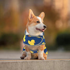 Dog Raincoat for Medium Dogs Waterproof Hooded Rain Jacket with Reflective Strips Leash Hole & Poncho Adjustable Fit (Duck,L)