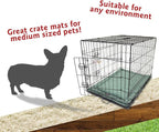 Majestic Pet Orthopedic Memory Foam Dog Crate Mat - Plush Pet Bed Pad for Crates & Kennels | USA Crafted | 36"x23" Villa Azure