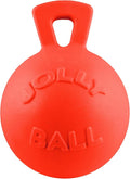 Jolly Pets Tug-n-Toss - Heavy Duty Chew Ball w/ Handle (Orange, 6")