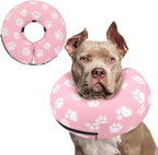 Supet Inflatable Dog Cone Collar Alternative After Surgery, Dog Neck Donut Collar Recovery E Collar for Neuter, Soft Pet Cone for Small Medium Large Dogs