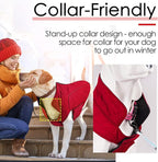 ThinkPet Dog Cold Weather Coats - Cozy Waterproof Windproof Reversible Winter Dog Jacket, Thick Padded Warm Coat Reflective Vest Clothes for Puppy Small Medium Large Dogs