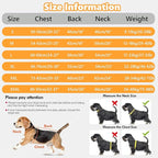 LIANZIMAU Waterproof Dog Raincoat 4 Legs with Leash Hook Reflective Adjustable Belly Strap Clear Hood Lightweight Polyester for Small Medium Large Dogs