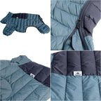 ArmyGreen Dog Warm Coat, Waterproof Windproof Reflective Vest, Zippered Adjustable Snow Jacket for Small to Large Dogs