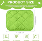 4 Pack Self Heating Cat Pad Self Warming Dog Mat Reflects Body Heat Extra Warm Thermal Pet Pad Washable Dog Cat Bed Crate Bed Mat Blanket(16 x 20 Inch,Green)