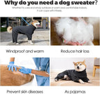 Dotoner Pullover Dog Sweater with Leash Hole - High Collar Cold Weather Vest for Large Dogs - Indoor & Outdoor Use