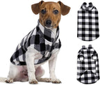 ASENKU Dog Sweater, Plaid Dogs Fleece Vest, Soft Comfortable Pet Pajamas, Warm Winter Puppy Shirt, Cold Weather Coat Jacket Pet Clothes for Small & Medium Dog Breeds