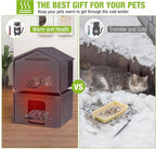 GUTINNEEN Outdoor Cat House Insulated for Winter Waterproof Feral Cat Shelter…