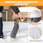 iBuddy Dog Winter Coats with Fleece Vest,Waterproof Warm Dog Snow Jacket Windproof, Reflective Adjustable Pet Dogs Cold Winter Coat for Dogs Girl Boy