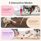 Interactive Dog Toys Dog Ball,Durable Motion Activated Automatic Rolling Toys for Medium/Large Dogs,Automatic Moving, Bouncing,and Rotating,E-TPU Material, IP54 Waterproof (Red)