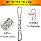 Dog Outdoor Bungee Tug Hanging Toy, Tether Tug of War Toys for Pitbull Small Large Aggressive Chewers Dogs to Exercise Solo Play, Tree Tugger Interactive Tug Toy, Dog Rope Toys