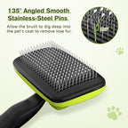 Pecute Self-Cleaning Slicker Brush for Dogs, Cats, Lightweight Dog Brush for Shedding Massaging Grooming, Cat Brush Gently Removes Loose Fur Undercoat for Small Dogs Cats Rabbits of All Hair Types