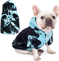Dog Hoodie Tie Dye Dog Sweatshirt Chic Winter Clothes Ultra-Soft Warm Sweaters for Small Medium Dogs Fashion Pet Clothes for Dogs (Blue/Black/Grey, XXL (Back: 18.89",Chest: 27.55", Neck: 20.07"))