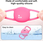DDJ for Tile Life360 Sticker (2024) Tracker Cat Collar Case, 2-Pack Silicone Anti-Lost Protective Cover Tile Tracker Holder for Dog & Pet Collars, Durable, Easy Installation, Lightweight, Neon Pink