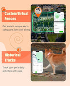 GlocalMe PetPhone for Dog and Cat, Support Play Music and Two-Way Call, Pet Community and AI Health Alerts, Real Time Tracking and Virtual Fence, Unlimited Range Pet GPS Tracker (Pink)