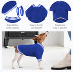 Dog Sweater Brushed Fleece Baseball Jacket Soft Warm Pet Sweatshirt Dog Sweaters for Small Dogs Puppy Sweater Boy Girl Pet(Blue-XS)