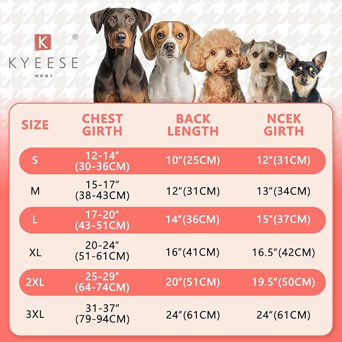 KYEESE Dog Coat Soft Pet Sweater with Leash Hole Windproof Dogs Jacket with Fleece Lined Warm Cat Clothes for Cold Weather Thick Pet Winter Puffer Coat with Pocket Waterproof Dog Coats for Large Dogs