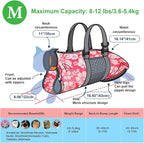 Cinf Cat Nail Clipping Cleaning Grooming Restraint Bag No Scratching Biting for Bathing Nail Trimming Injecting Examining(Flower,M)