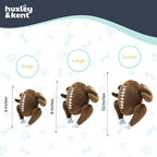 Huxley & Kent Funny Dog Toy w/Squeaker – Thanksgiving Fall Power Plush Squeaky Dog Toys for Small, Medium & Large Dogs – Soft Stuffed Animal for Indoor Play & Fetch - Turkey Bowl, Large