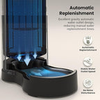 CZPET Elevated Dog Water Bowl Dispenser with Mat for Large Dogs,Tall Raised Pet Waterer Stand,Relieve Neck Pressure,Large Capacity and Drinking Area Noise-Free for Pets (9L+Stand+Mat)