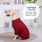 ASENKU XL Dog Sweater, Dogs Sweaters for Extra Large Dogs Girls Boys, Fall Winter Turtleneck Pullover Pet Christmas Sweatshirt,Red XL