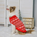 SCENEREAL Dog Sweaters for Large Medium Small Dogs, Soft, Warm Turtleneck Puppy Clothes Sweatshirt, Knitted Ugly Dog Christmas Outfits, Argyle Xmas Pet Cold Weather Coat for Girls Boys
