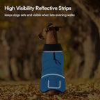 Dog Coat, Large Dog Jacket, Windproof Dogs Puffer Jacket, Fleece Lined Warm Dogs Winter Coat with Harness Hole (Blue XL)