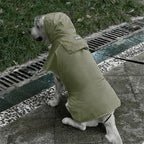 Raincoat Packable Hooded Dog Rain Jacket Reflective Strips Lightweight Adjustable Poncho for Small Medium Large Dogs Army GreenXS (Back:11 Inches)