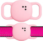 DDJ for Tile Life360 Sticker (2024) Tracker Cat Collar Case, 2-Pack Silicone Anti-Lost Protective Cover Tile Tracker Holder for Dog & Pet Collars, Ultra Durable, Easy Installation, Lightweight, Pink