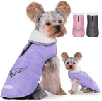 iBuddy Dog Winter Coats with Fleece Vest,Waterproof Warm Dog Snow Jacket Windproof, Reflective Adjustable Pet Dogs Cold Winter Coat for Dogs Girl Boy