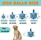 Durable Rope Tug Soccer Ball Dog Toy - Water Floating, for Small Medium Dogs (Blue, 8 Inch)
